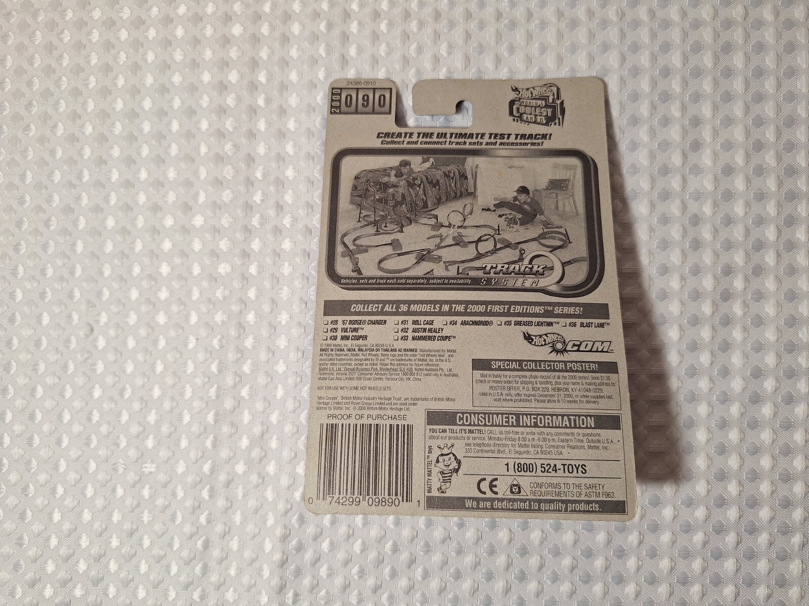 2000 Hot Wheels #090 Mini Cooper First Editions #30 Removable Car Top New Sealed