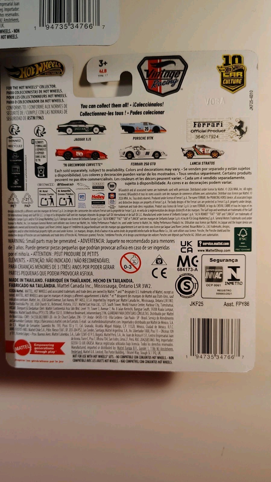 2026 Hot Wheels Premium Ferrari 250 GTO Vintage Racing Lot of 3 Sealed