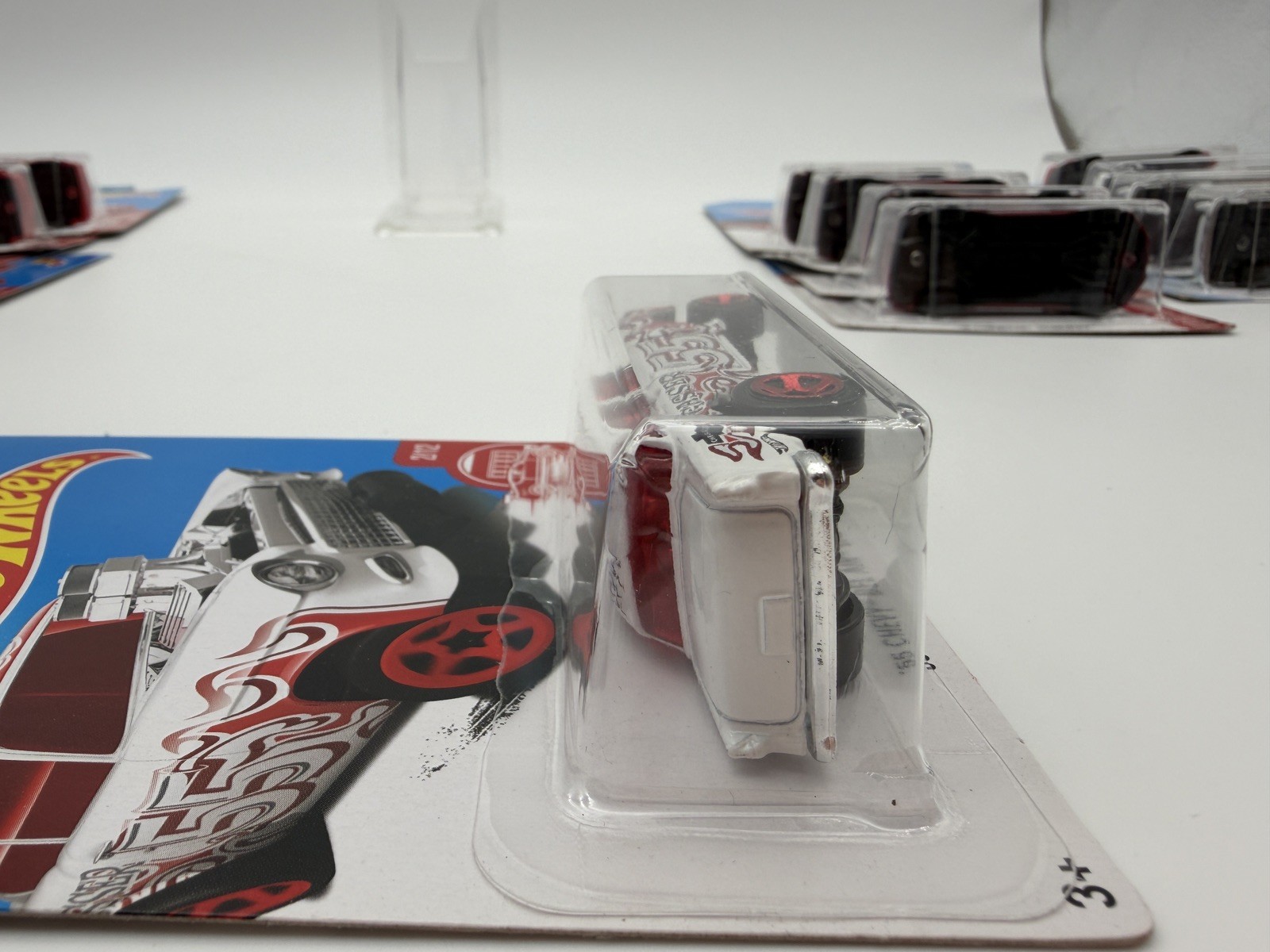 2016 Hot Wheels Target Exclusive Red Edition WHITE 55 CHEVY BEL AIR GASSER 2/12
