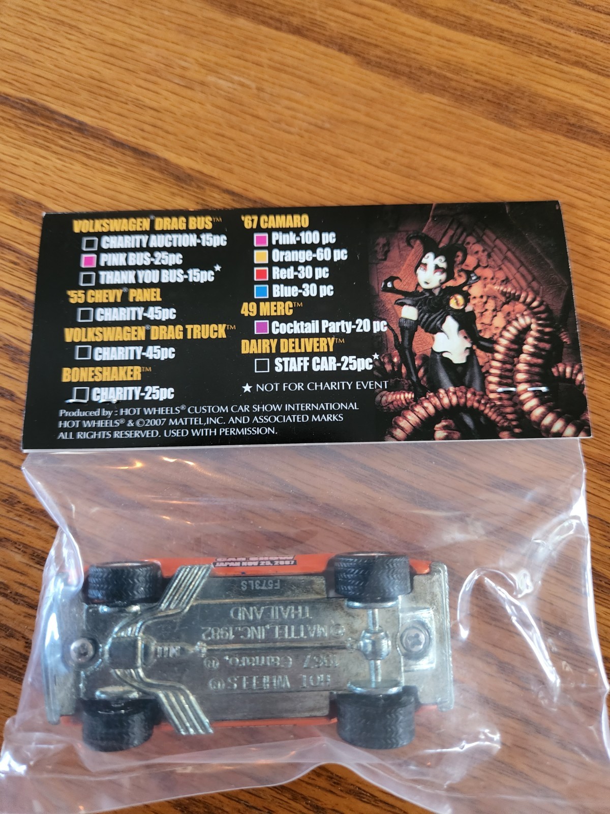 RARE Voltaire Signed Hot Wheels 2007 Japan 67 Camaro Limited Edition