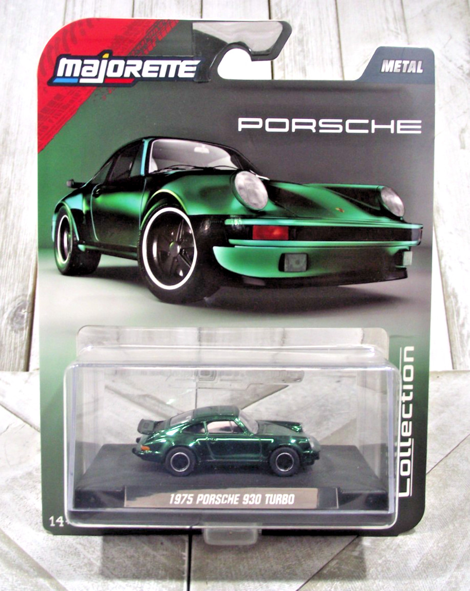 Majorette Dark Green 1975 Porsche 930 Turbo W/Display Case