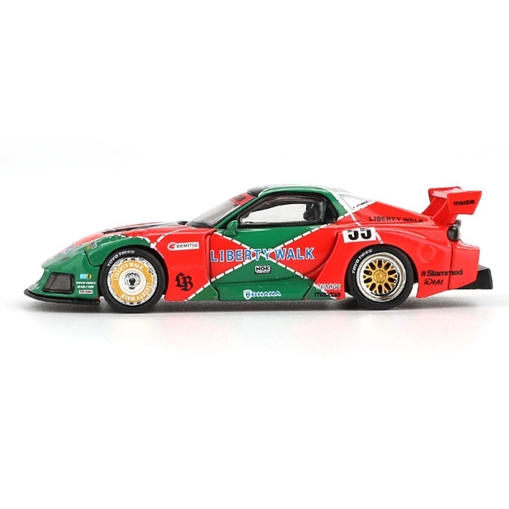 MINI GT MAZDA RX-7 LB SUPER SILHOUETTE 787B 1/64 ORANGE & GREEN MGT00990-P12