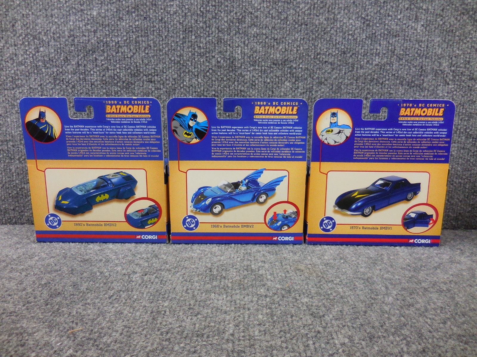 Sealed (8) Corgi Batmobile 1:43 Batman 1940’s 1950’s 1960’s 1970’s 1990’s 2000