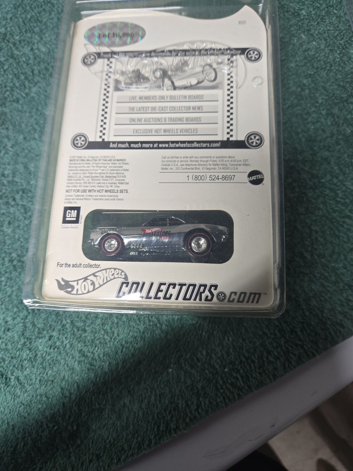 Hot Wheels Collectors ’67 Camaro Diecast 1:64 Chevrolet Black Silver Limited Ed…