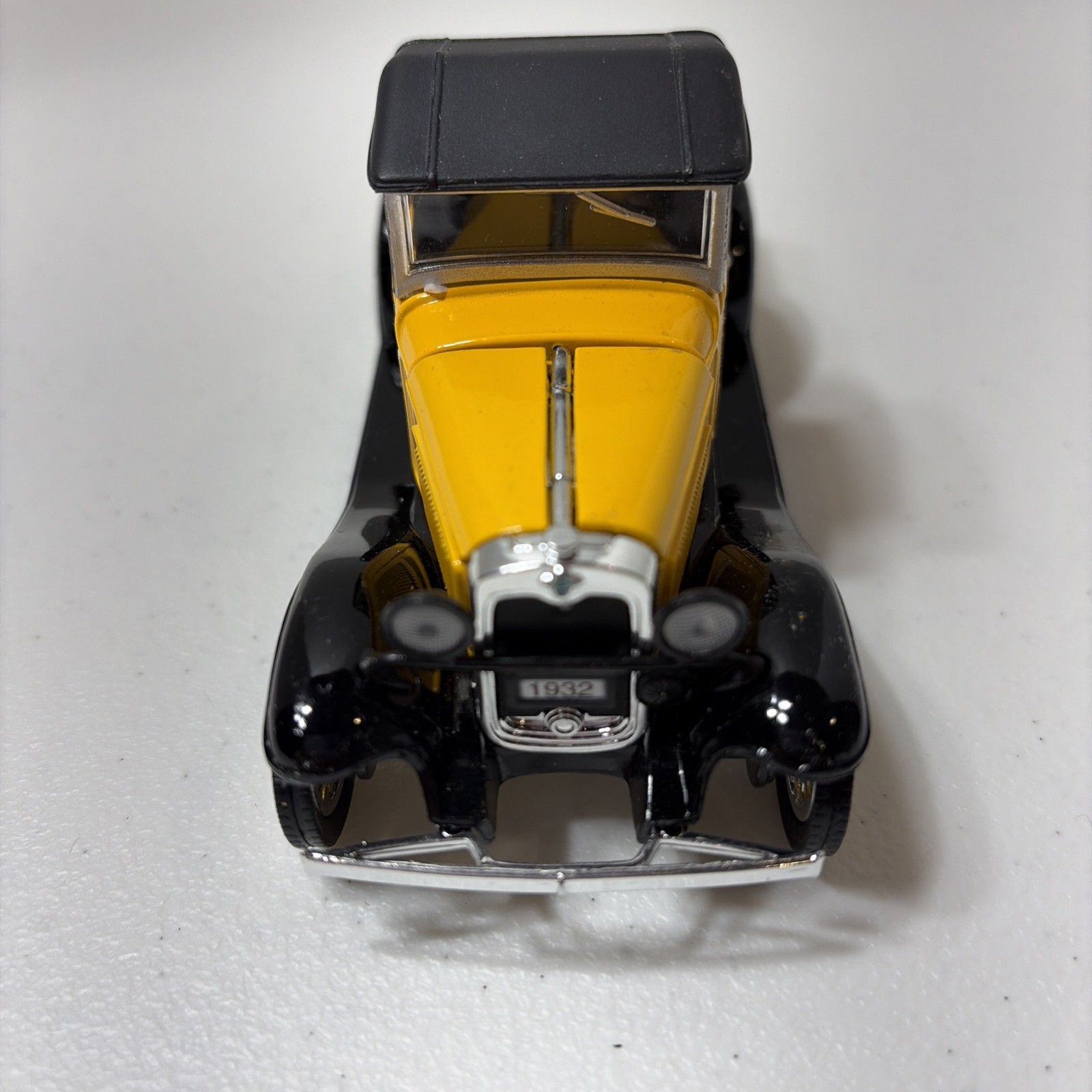 1932 Chevy Open Cab Pickup Diecast Yellow Black Vintage Car Collectible