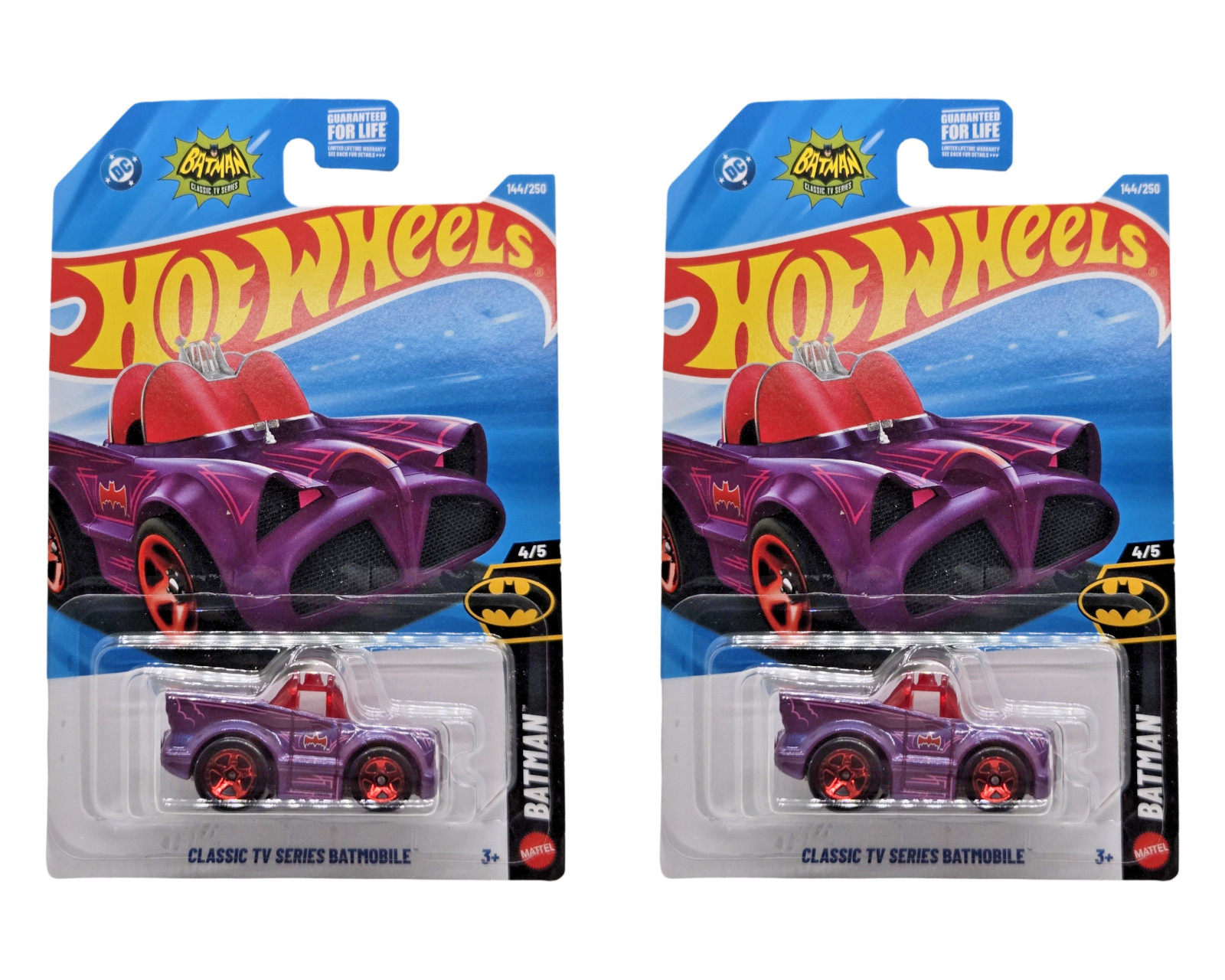 2026 Hot Wheels Classic TV Series Batmobile #144 Purple BATMAN – Set of 2