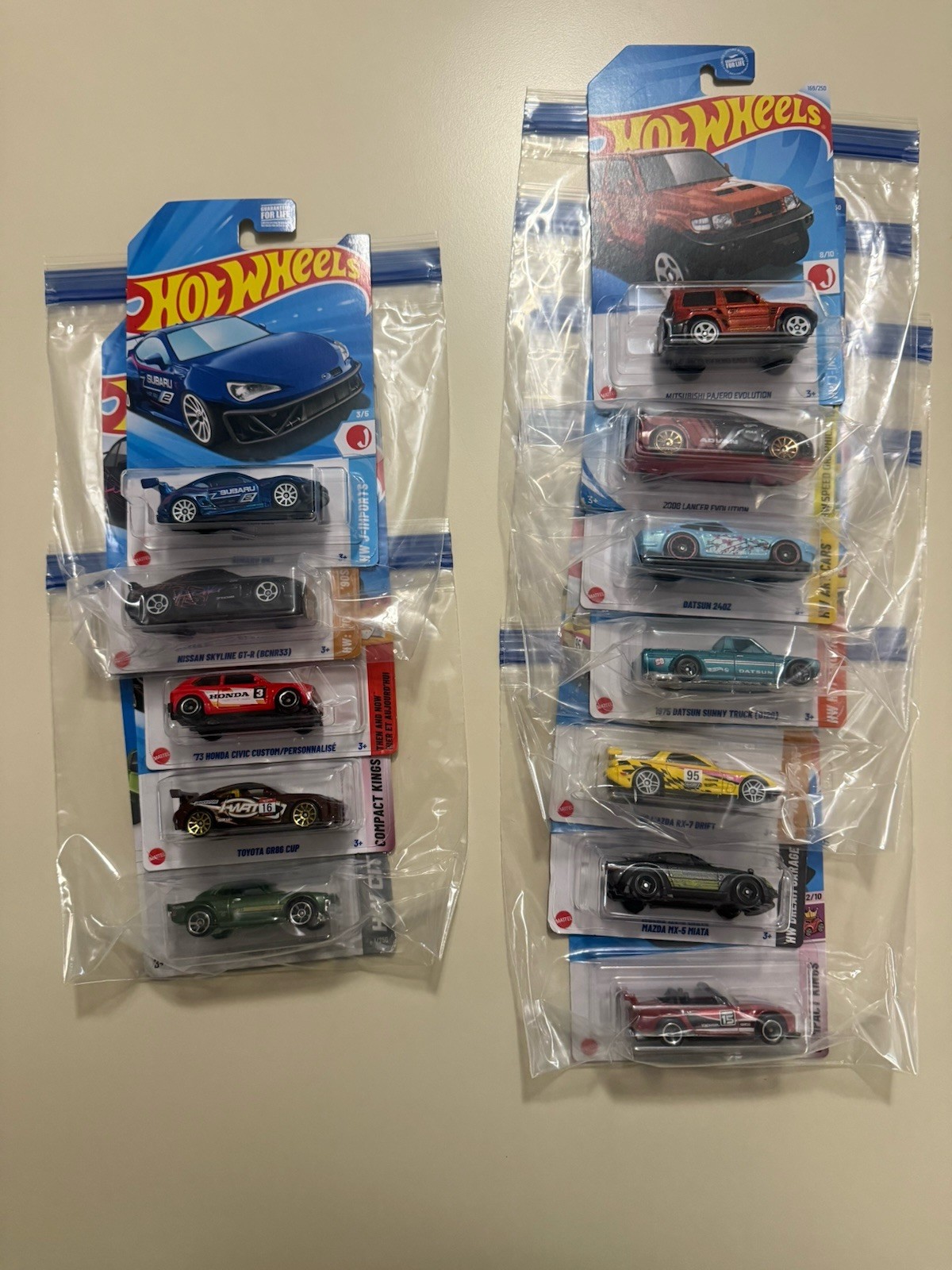 Hot Wheels JDM Imports Lot 12 Cars Mazda Toyota Honda Nissan Mitsubishi Datsun