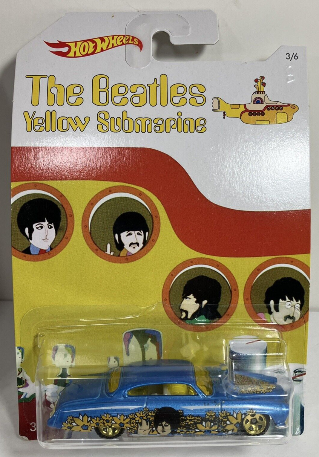 2016 Hot Wheels The Beatles YELLOW SUBMARINE Complete Set 6 Limited Ed. cars MIB