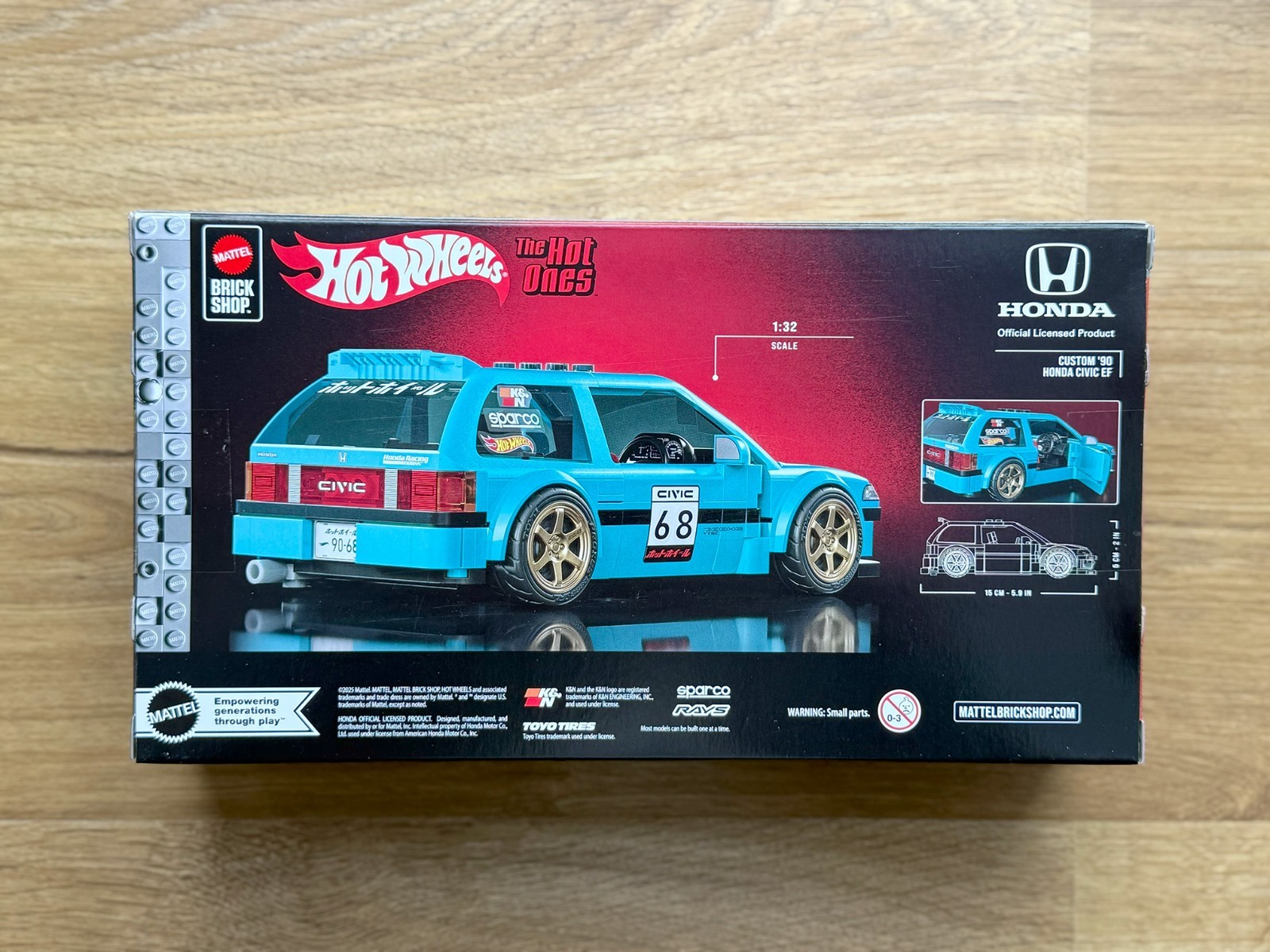 Mattel Brick Shop Hot Wheels Speed Series Custom ’90 Honda Civic EF Building Set