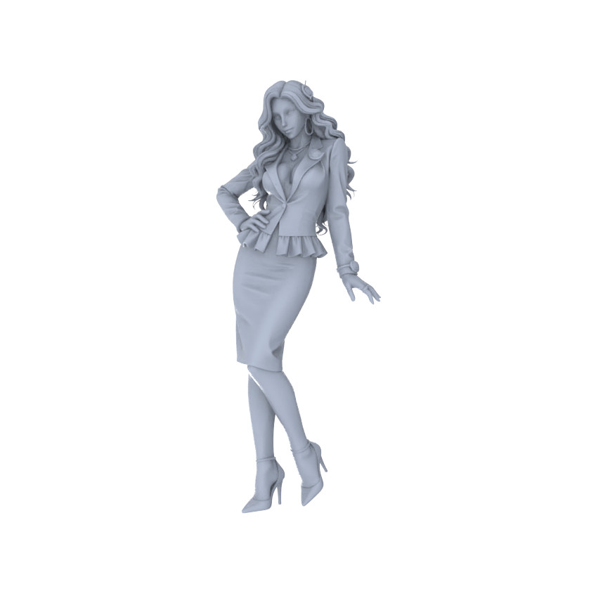 MRY-SFW 1/64/87 Modern Figure Female Executive Business Pose HO N Miniature