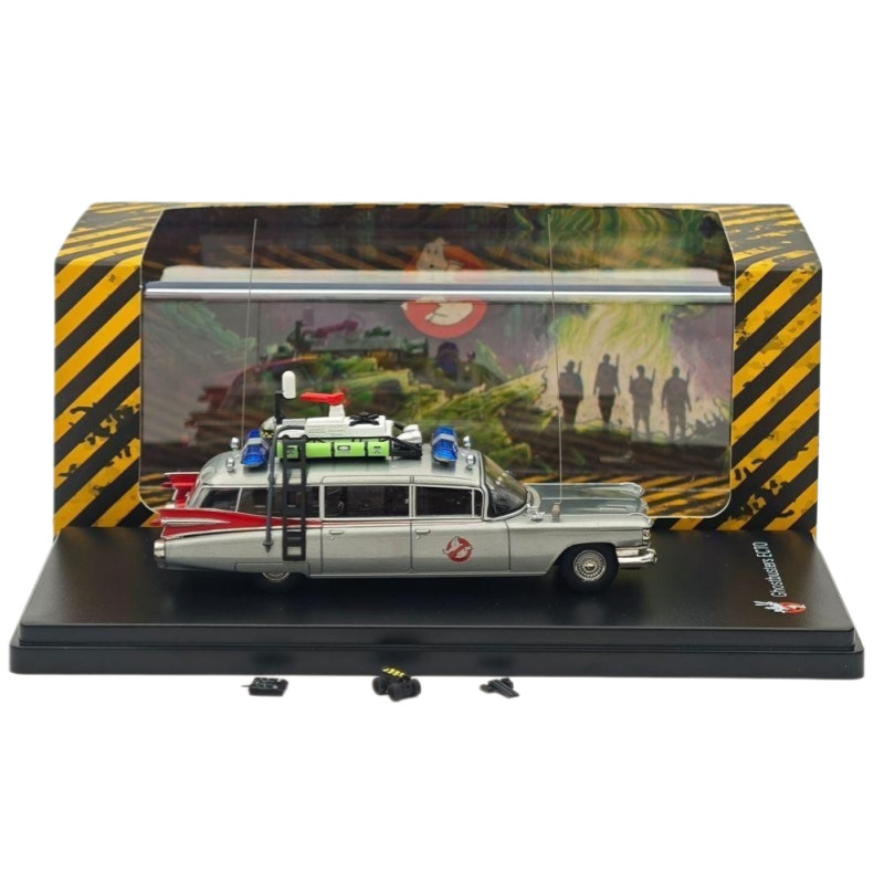 1:64 YS Cadillac Ghostbusters Ecto-1 Varnish Diecast-Ghostbusters Fans Must-Have