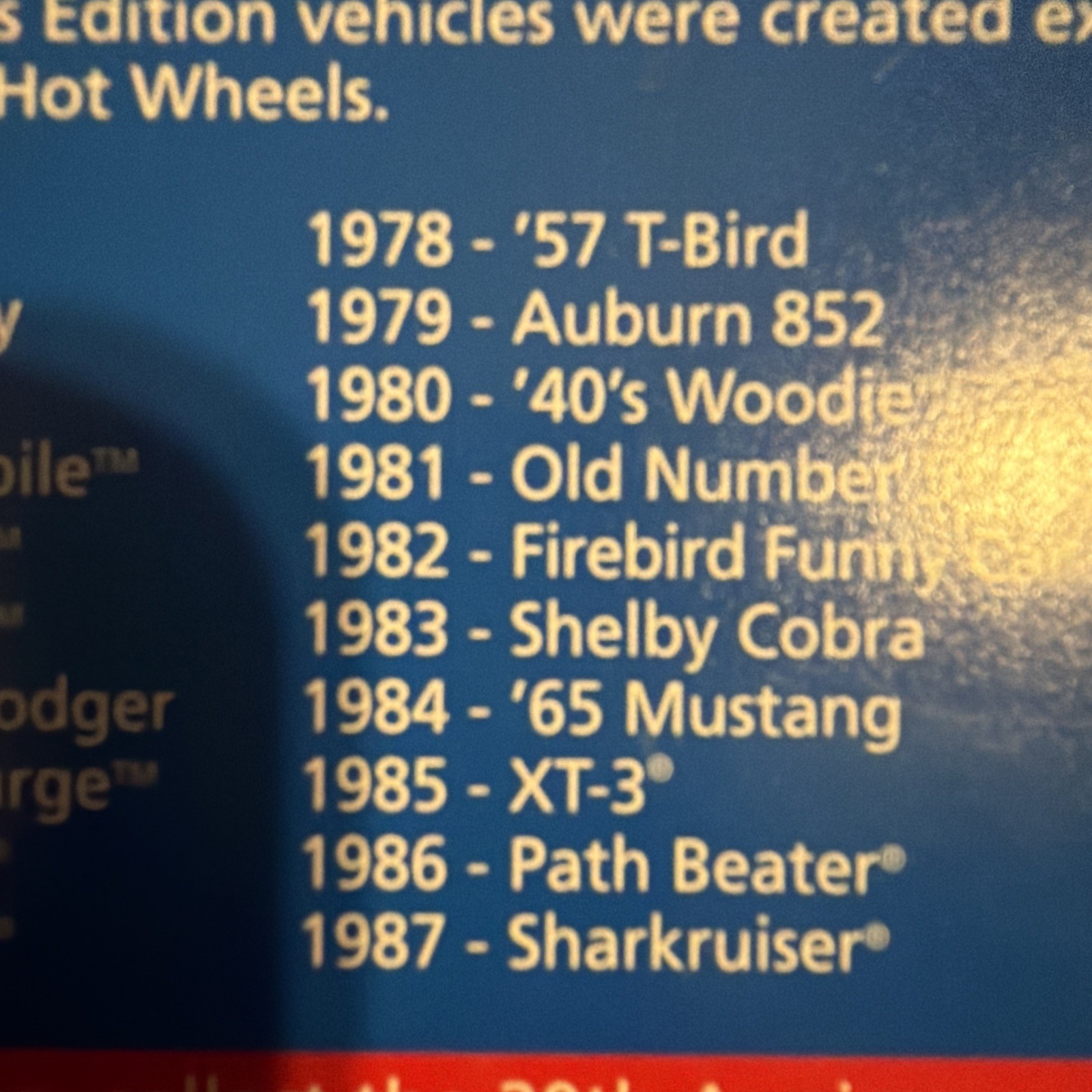🔥1985🔥Hot Wheels 30 Years✨XT-3 Vintage✨ Collectors Edition 1/64 Diecast
