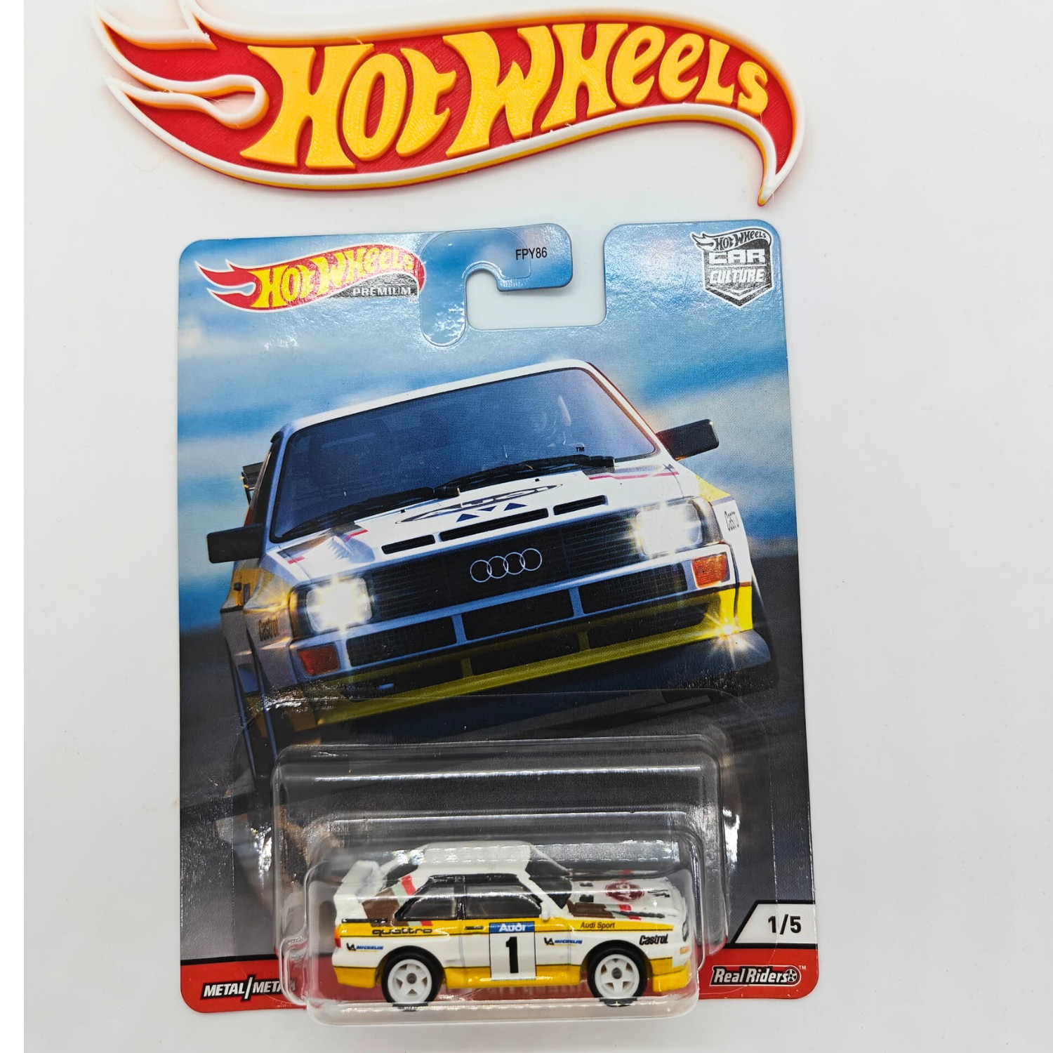 Hot Wheels Premium 84 Audi Sport Quattro Car Culture Thrill Climbers W/Protector