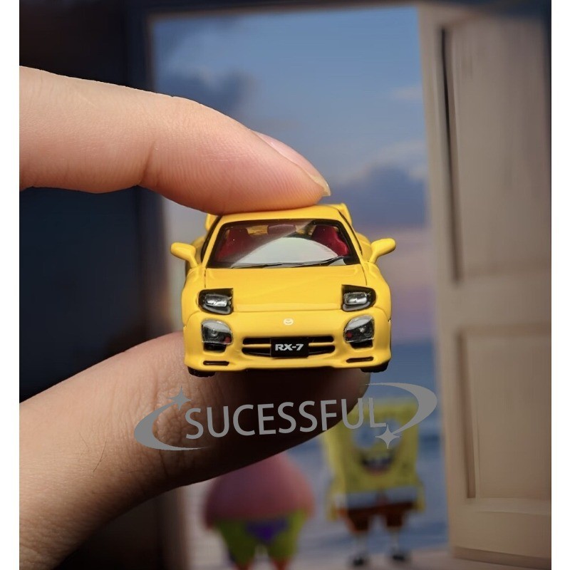 1/64 Scale JDM Mazda RX7 FD3S A-Spec Yellow Diecast Metal Car Model FH