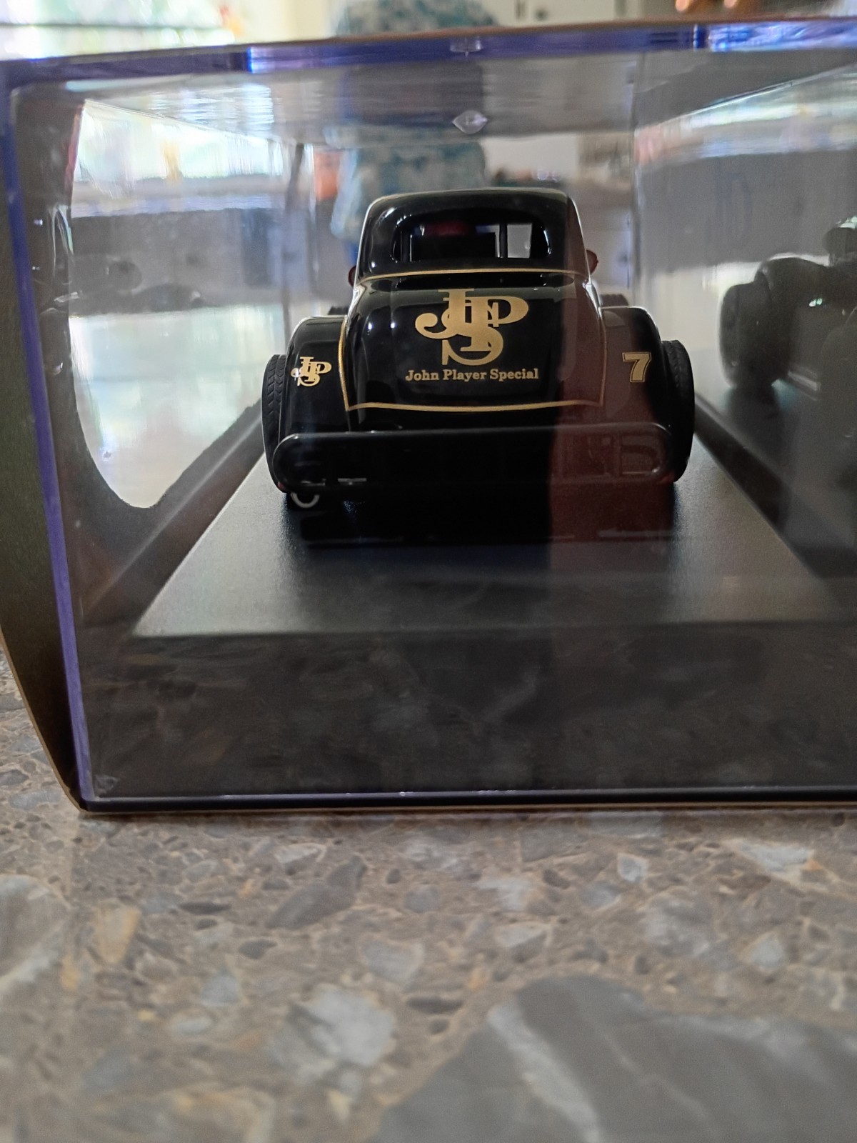 Pioneer F Legends 1934 Dodge Coupe 1:30 Diecast Slot Car Blue/Yellow Case