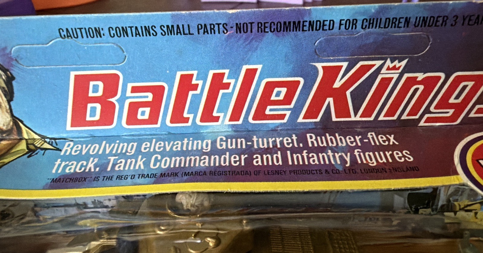 Matchbox Battle Kings Sherman Tank K-101 1974 Vintage with Soldier’s/Orig Box
