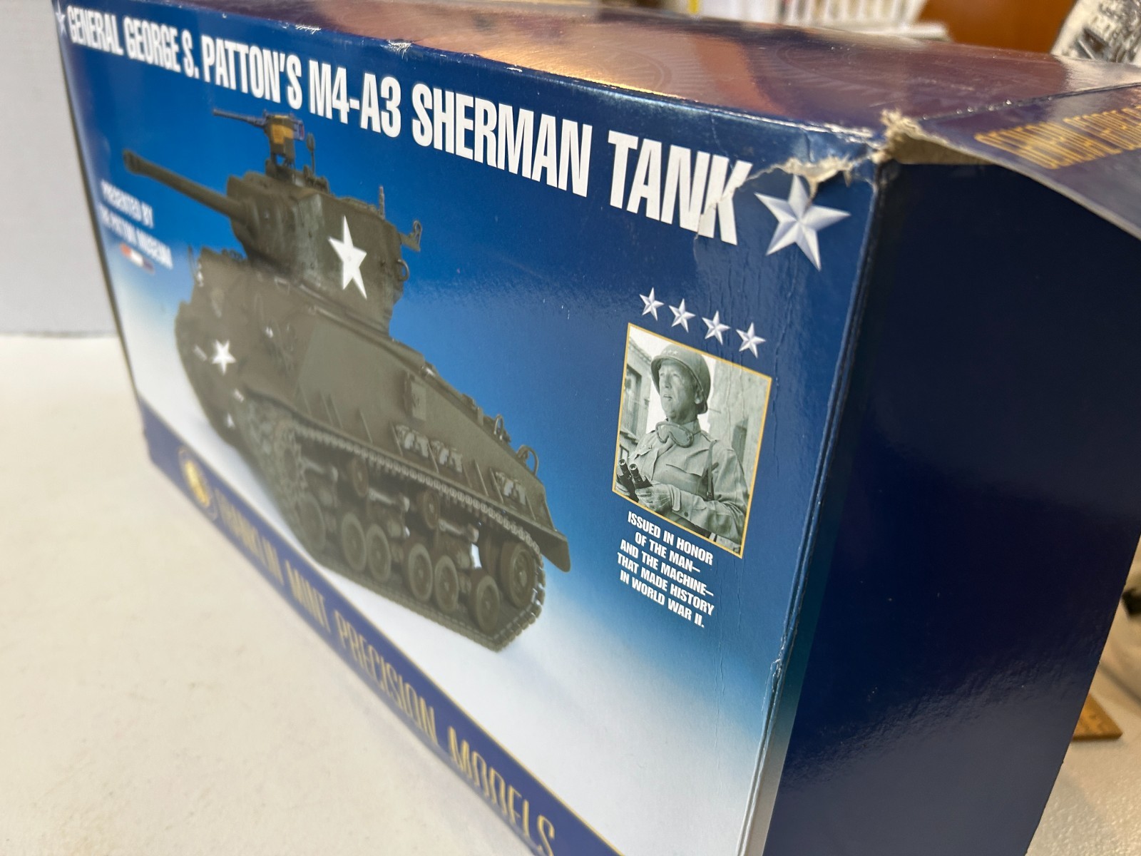 Franklin Mint General George Patton’s M4-A3 Sherman Tank 1:24 Diecast