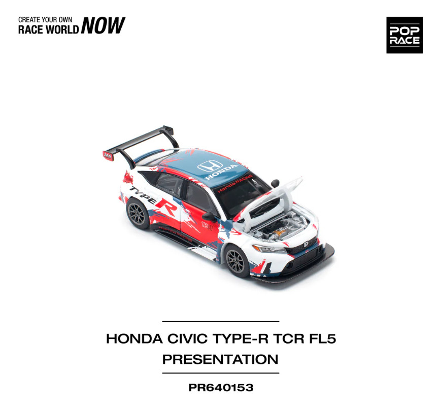 Pop Race Honda Civic Type-R FL5 TCR PRESENTATION 640153 1/64