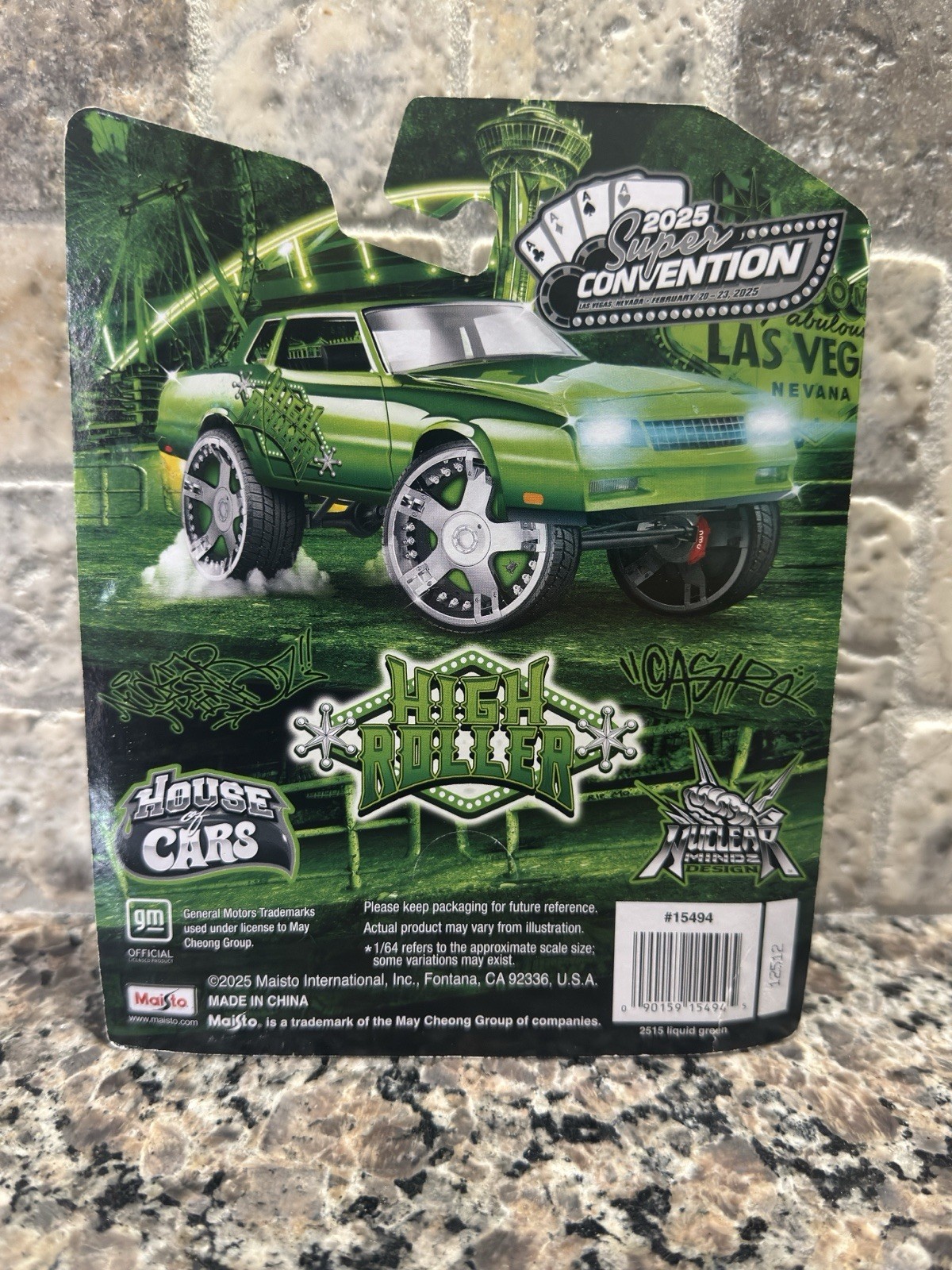 Maisto High Roller 1986 Chevrolet Monte Carlo SS 1:64 Green Diecast Unopened