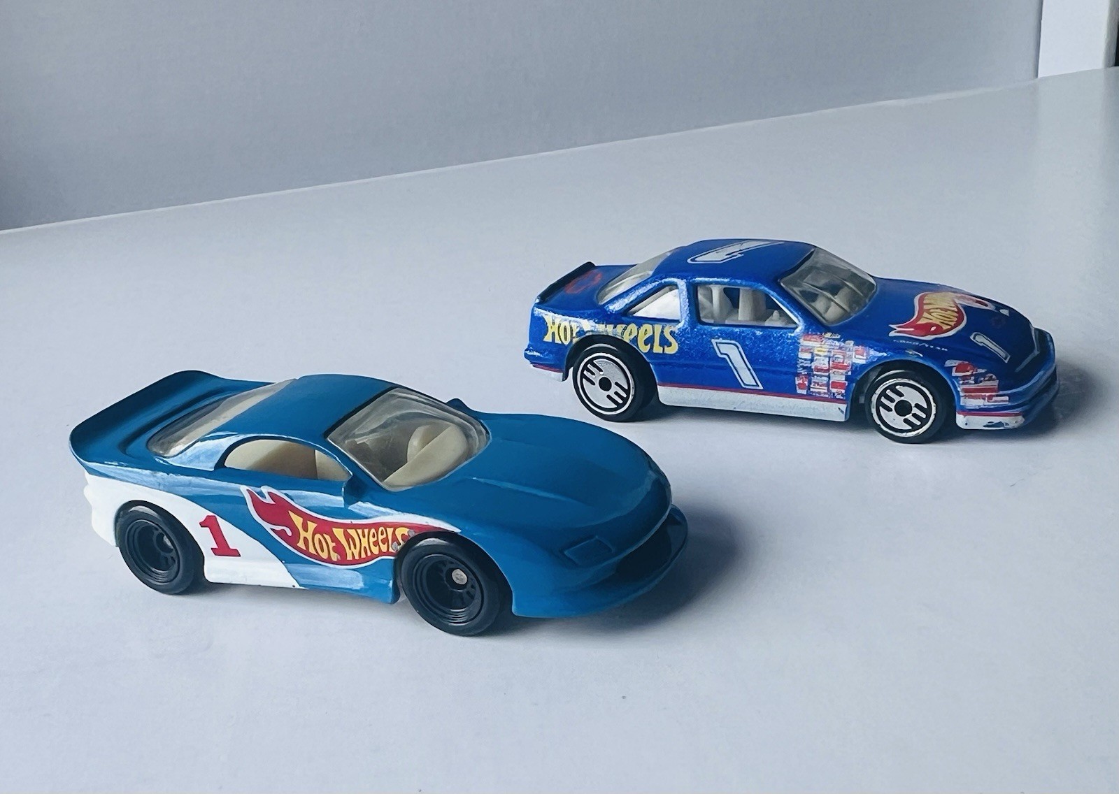 Vintage Hot Wheels 1991 & 1993 Chevrolet Camero & Lumina Race Team Diecast Cars