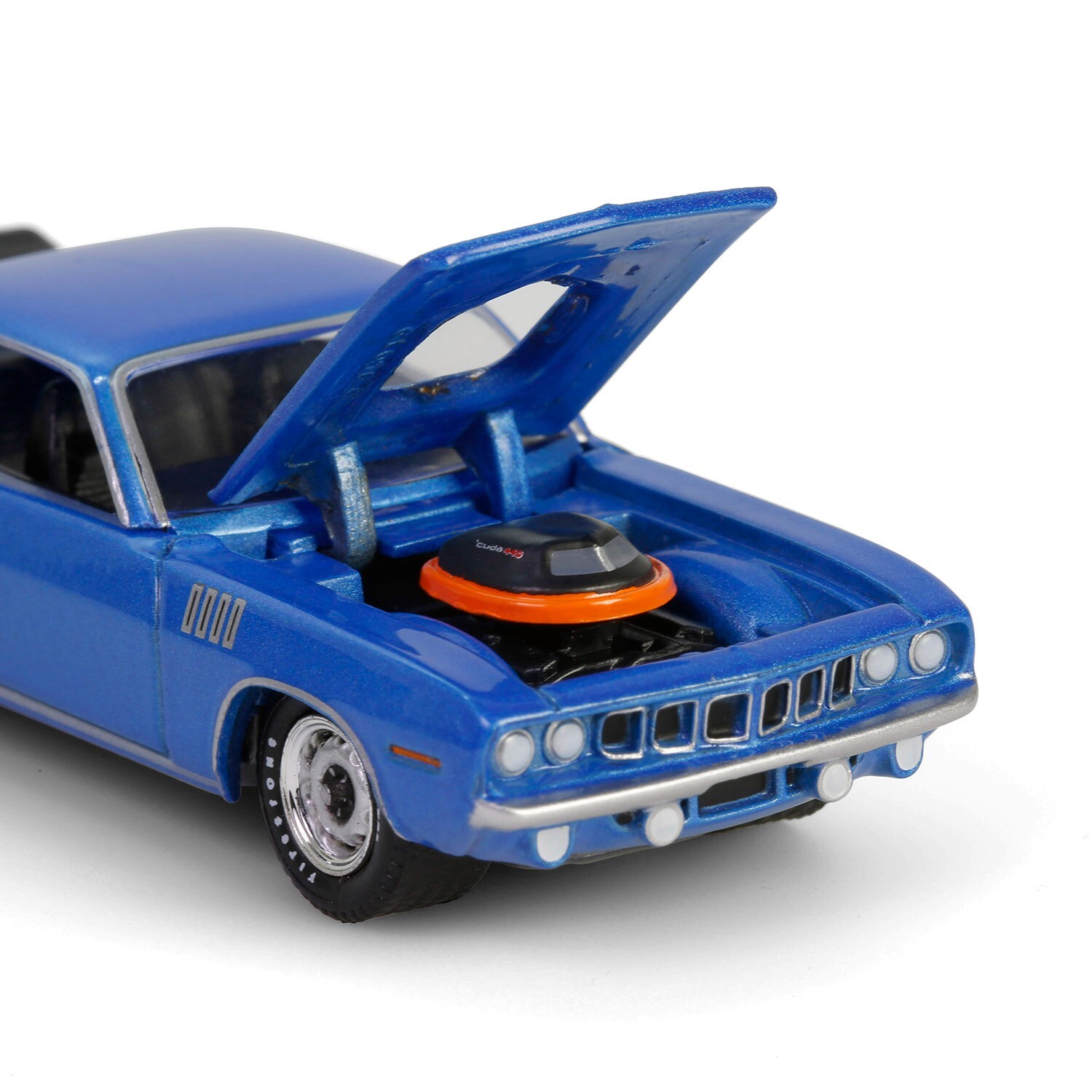 1971 Plymouth ‘Cuda 440 6bbl Shaker – Blue 1:64 Scale Model – Greenlight 28160D