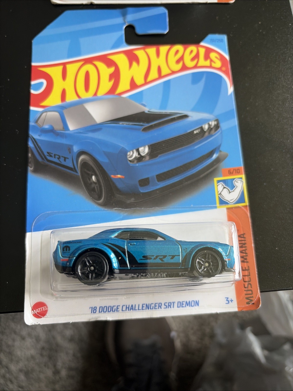 Hot Wheels Dodge Challenger SRT Blue Black 1:64 Muscle Mania Diecast Car Lot 6