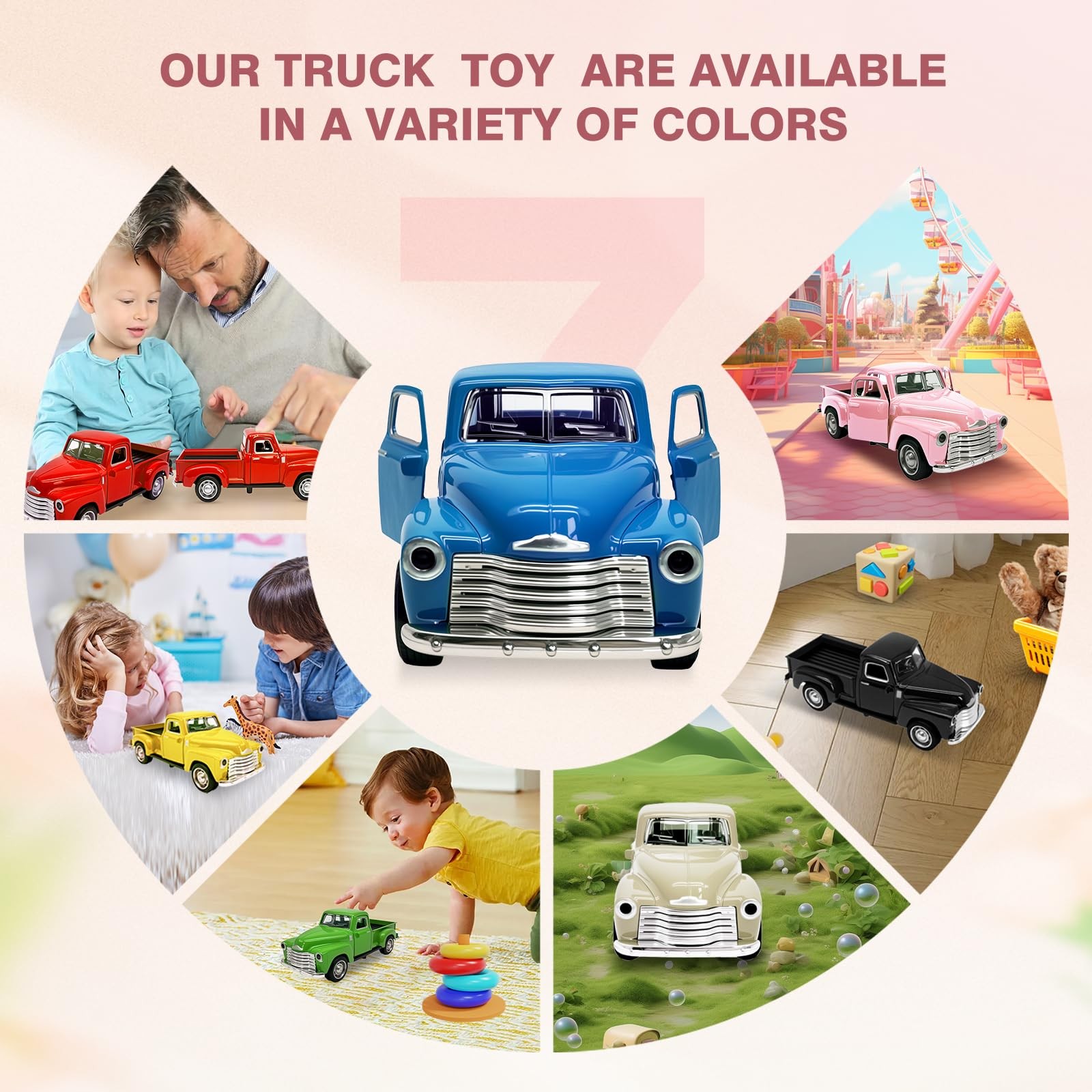 Little Blue Truck Toy for Toddlers 2 3 4 5 6 7 8 Year Old Boys Girls,1:32 All…