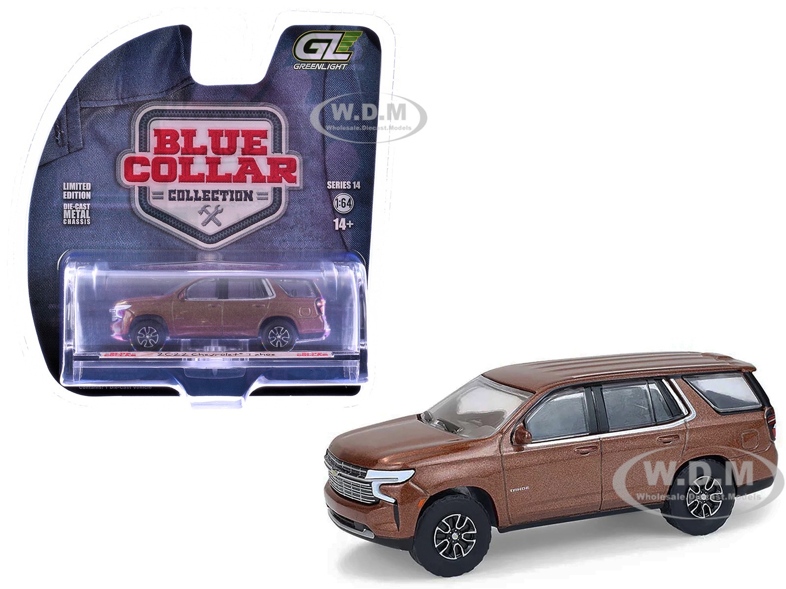 2022 CHEVROLET TAHOE AUBURN METALLIC 1/64 DIECAST MODEL BY GREENLIGHT 35300 E