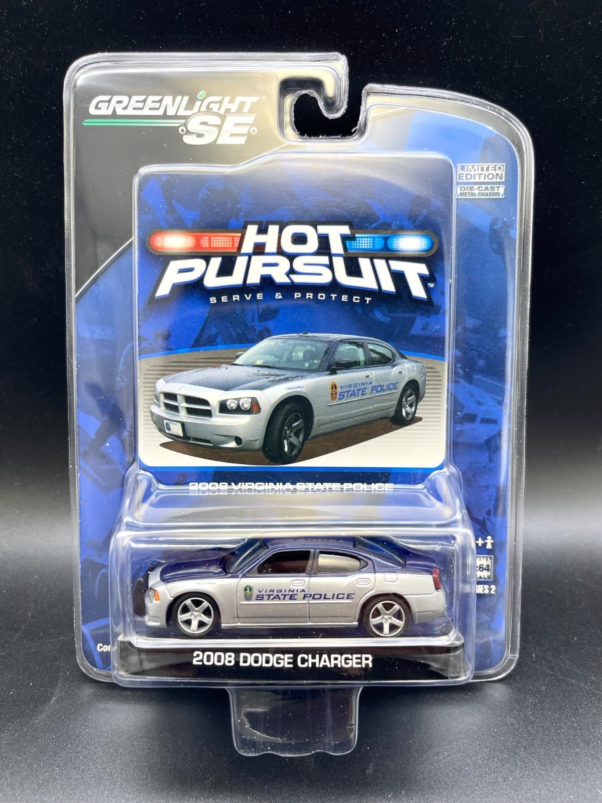 Greenlight Hot Pursuit 2 Virginia State Trooper 2008 Dodge Charger D4
