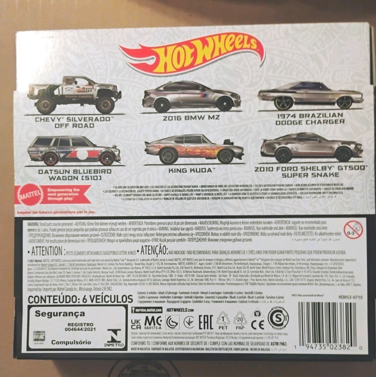 Hot Wheels Zamak Multipack 6 mini cars 3 years old +HDH53 Mettel
