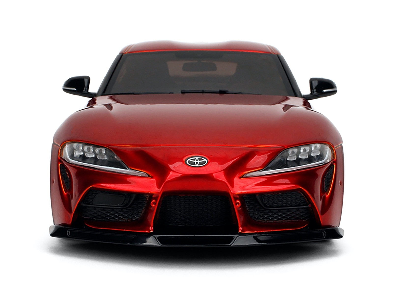 TOYOTA GR SUPRA RED METALLIC 1/18 DIECAST MODEL CAR BY JADA 36468