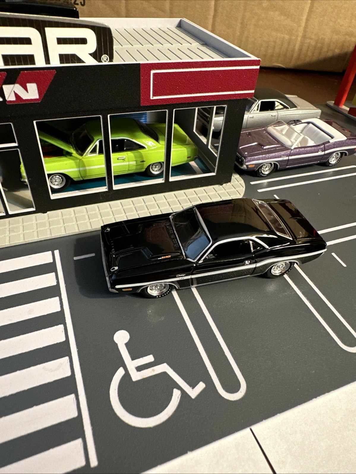 2025 Greenlight 1970 Dodge Challenger R/T 1/64 Adult Collectible Black Loose