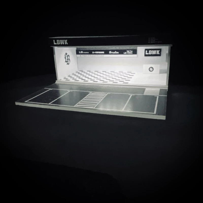 Diorama 1/64 Scale LBWK Parking Garage Models Display with LED Handmade