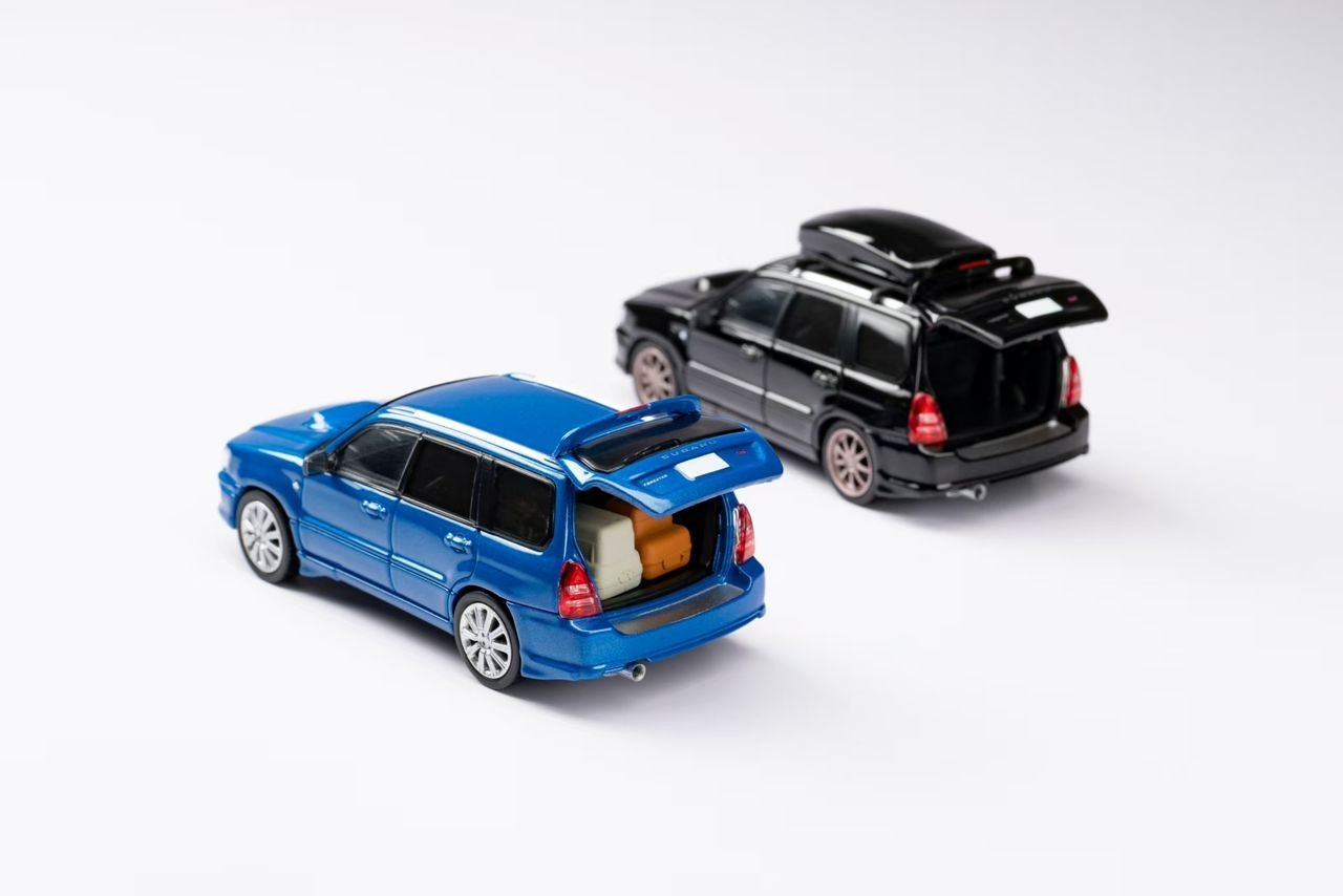 SUBARU FORESTER STI BLUE W/ ACCESSORIES 1/64 DIECAST CAR MODEL BY MODELMODEL MM