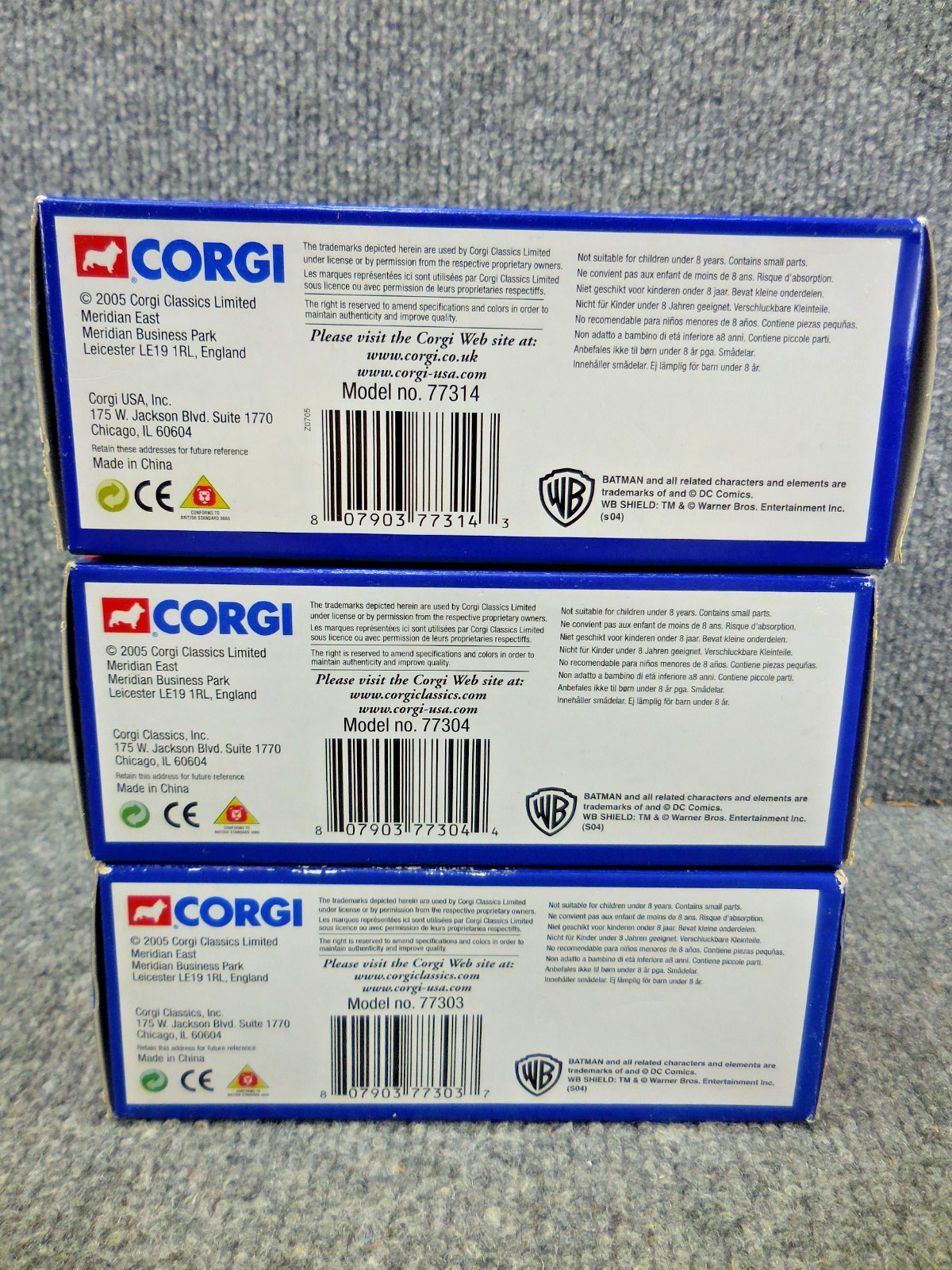 Sealed (8) Corgi Batmobile 1:43 Batman 1940’s 1950’s 1960’s 1970’s 1990’s 2000