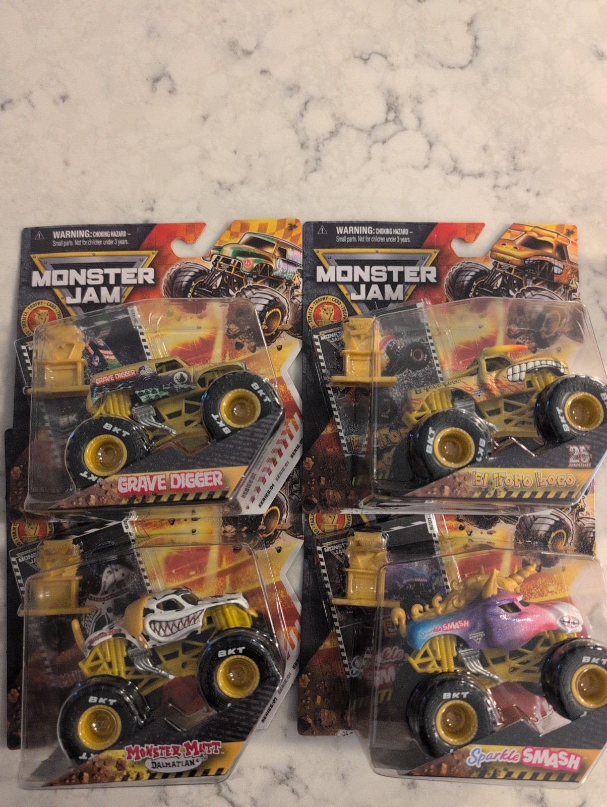 2026 MONSTER JAM GOLD TROPHY SERIES 1 SET OF 4 Trucks Target Exclusive