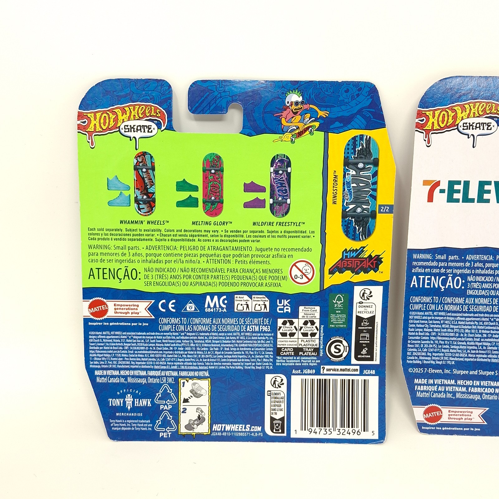 Hot Wheels Skate Tony Hawk Fingerboard Lot of 3 Skateboards 7-11 – New