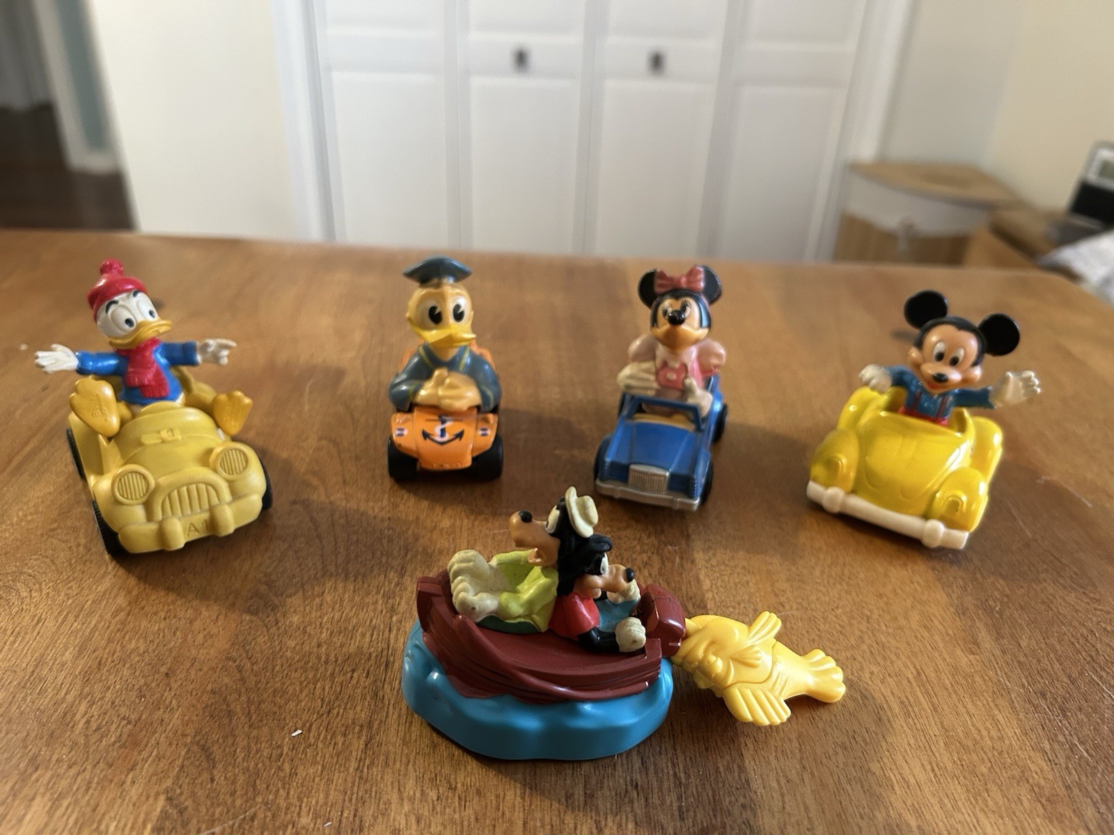 Vintage Lot of 5 Disney Cars- 1979 Matchbox, Burger King, etc. Driving Figures