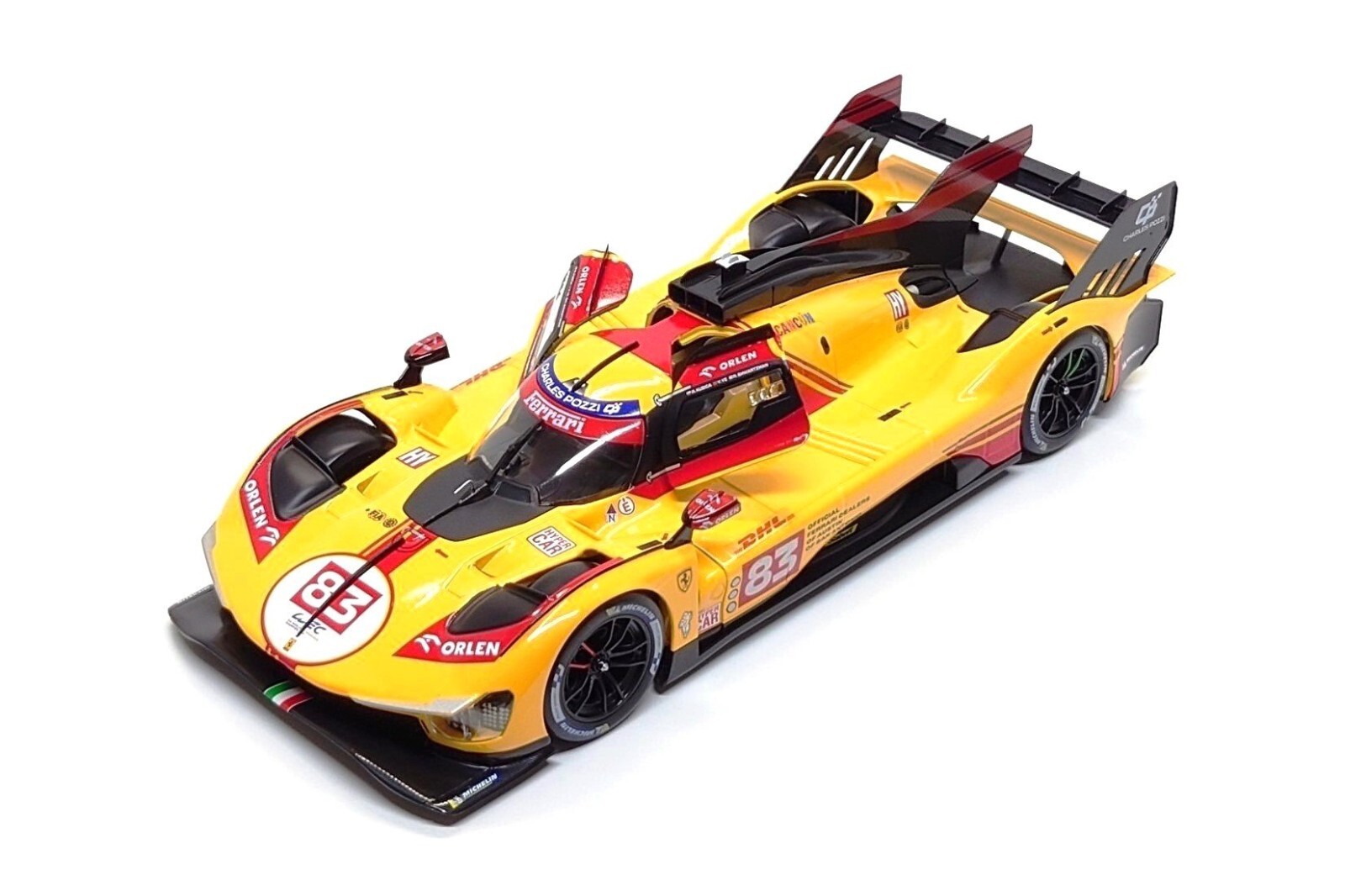 (Damaged Box) Bburago 1:18 Ferrari 499P #83 – 4th Place WEC Qatar 2024