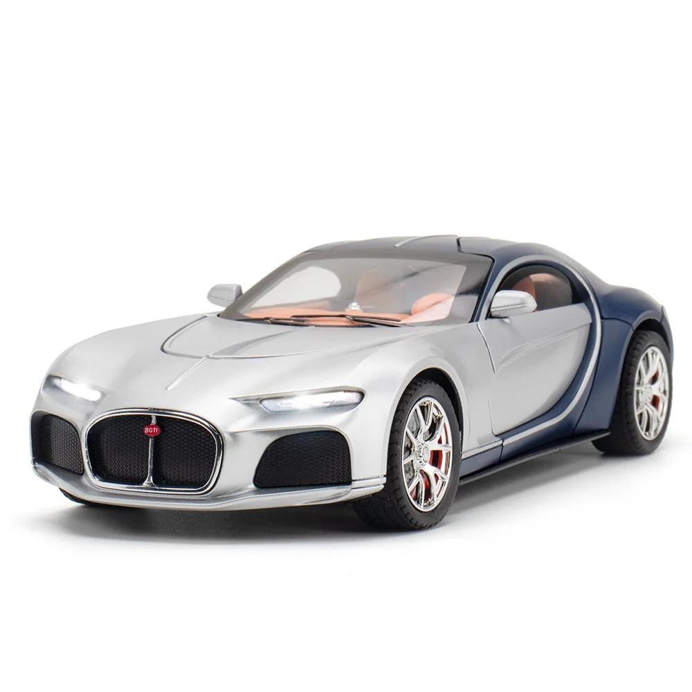 1:24 Bugatti Atlantic Diecast Model Car Metal Toy Sound Light Collectible Gift
