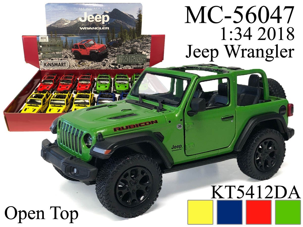 KINSMART 1:34 SCALE 2018 Jeep wrangler Hard Top DIECAST MODEL CAR (SILVER)