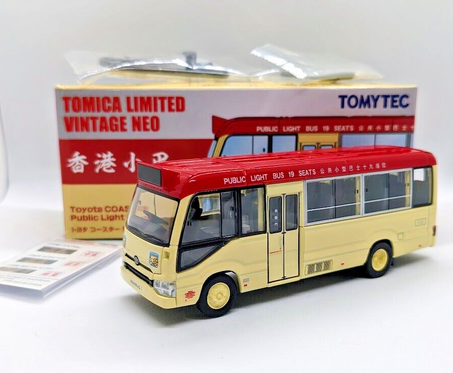 Tomica Toyota Coaster Hong kong Mong Kok Red Public Bus Diecast Car Model