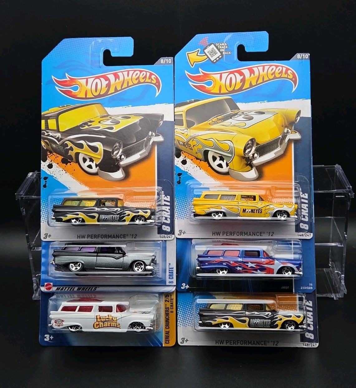 Hot Wheels 8 Crate Mooneyes Variations Lot Of 6