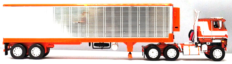 DCP FIRST GEAR 1/64 SCALE INTERNATIONAL TRANSTAR CABOVER BRONZE, ORANGE &WHITE