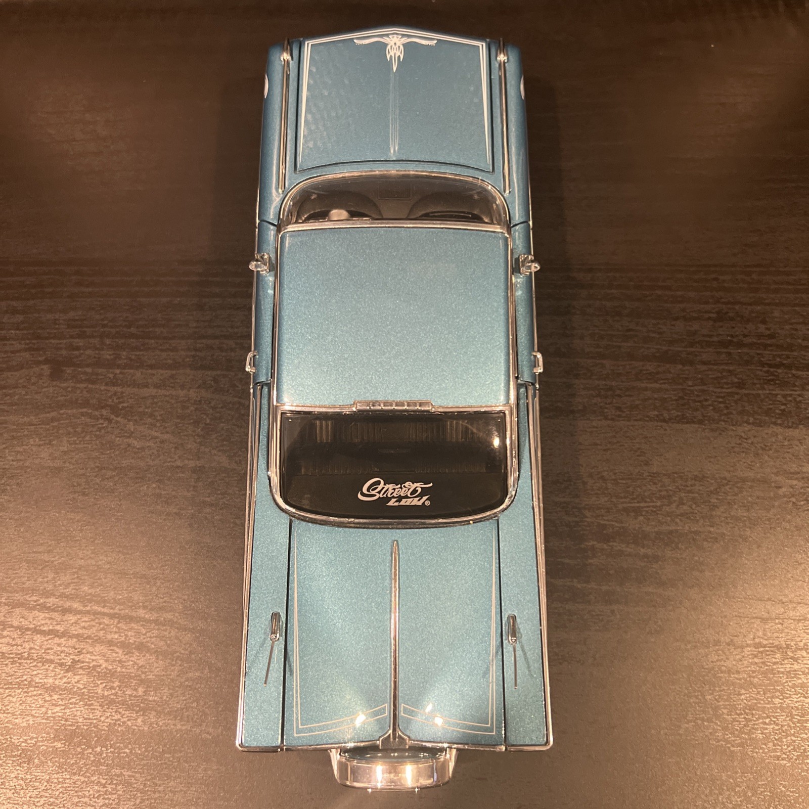 RARE 2001 Jada Toys Street Low 1959 Chevy Impala Blue 1/24 Lowrider Diecast