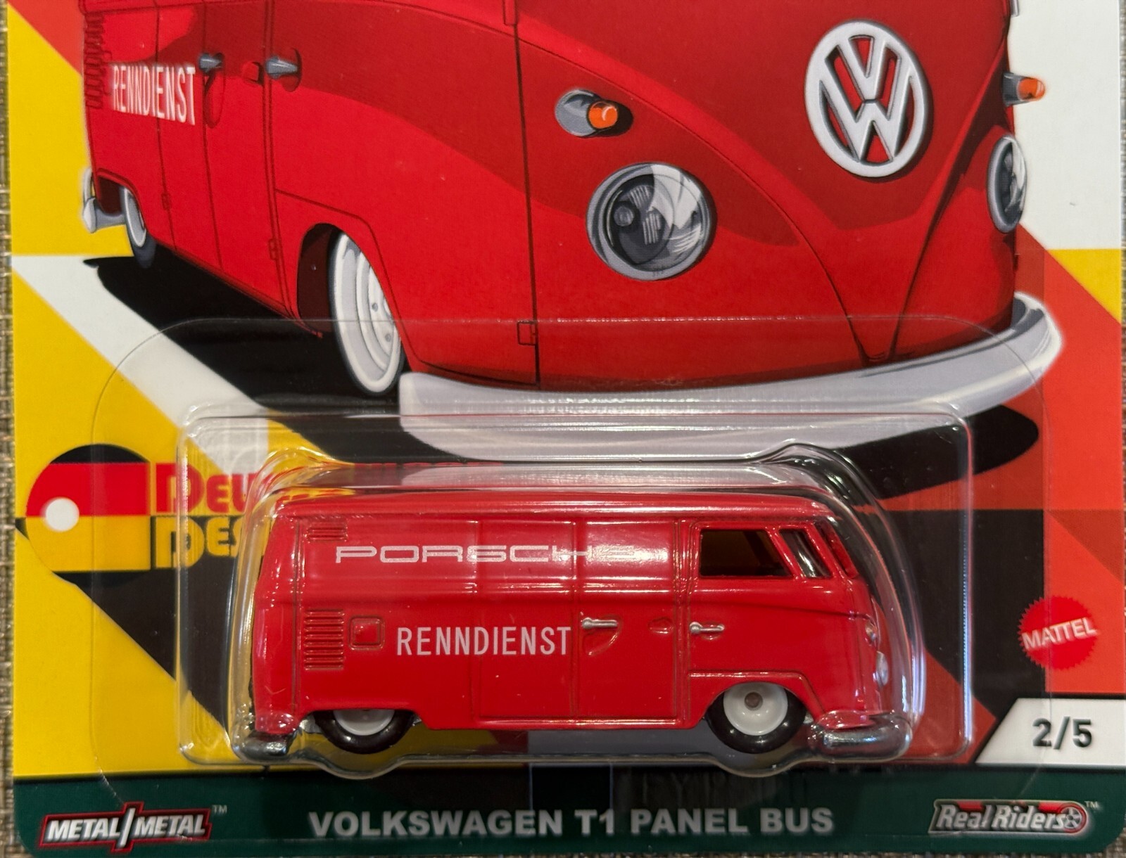 Hot Wheels Deutschland Designs Volkswagen T1 Panel bus,Free Shipping & Protector
