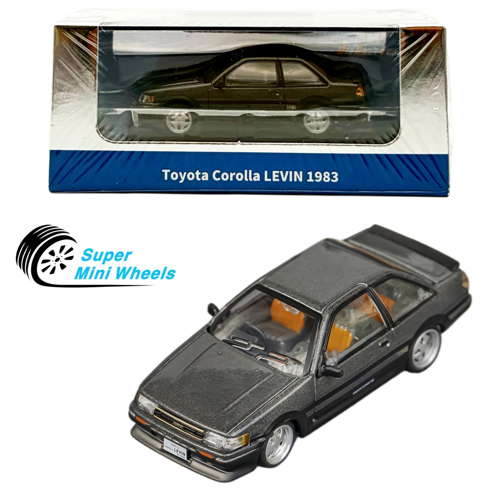 DCT 1:64 Toyota Corolla Levin AE86 1983 Gray