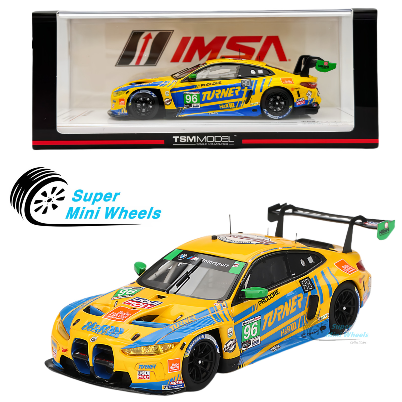 TSM-Model 1:43 BMW M4 GT3 #96 Turner Motorsport 2024 IMSA Daytona 24 Hrs