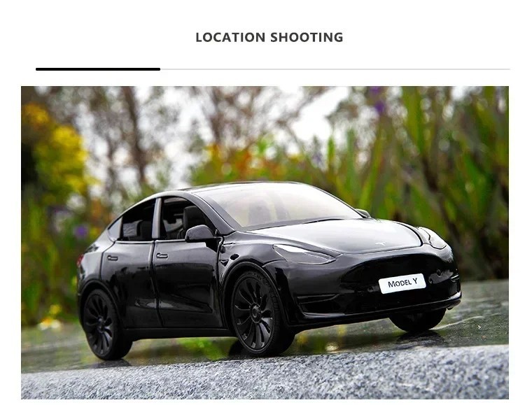 1:24 Tesla Model 3 Model Y Alloy Car Model Diecast Metal Toy Vehicles Car Model