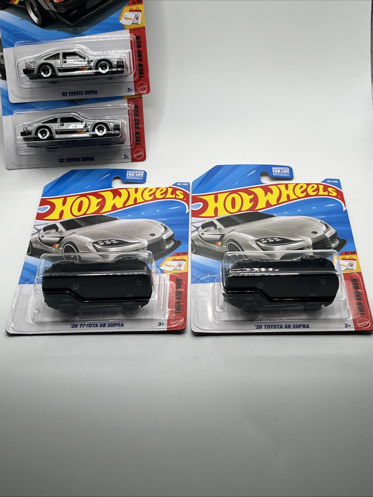 Hot Wheels ‘82 & ‘20 TOYOTA GR SUPRA Silver Lot of 4